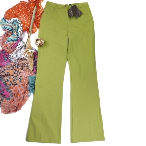 New St. John Green Classic 5 Pocket Marie Sport Slight Flare Women's Pan… - Picture 3 of 16